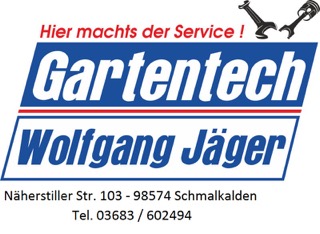 gartentech Logo mit Anschrift